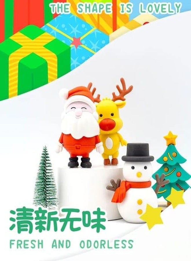 Tera13 TERA 13 Rubber Earser Gift Set for School, Pencil Eraser for Girls (4 pcs) Christmas Theme Gift Eraser, Non Toxic Eraser for Kids, Christmas Gifts Eraser, Santa Shape Eraser Rubber - Image 5